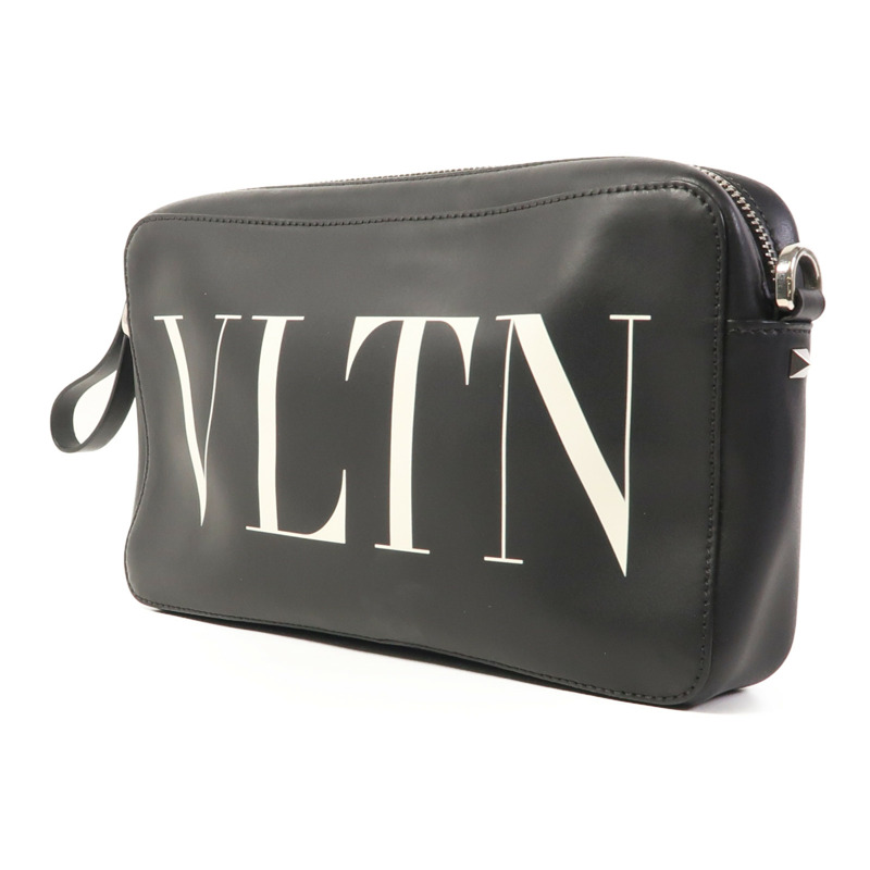 Valentino 皮革VLTN Garavami Cross Bag銀扣肩背袋-2