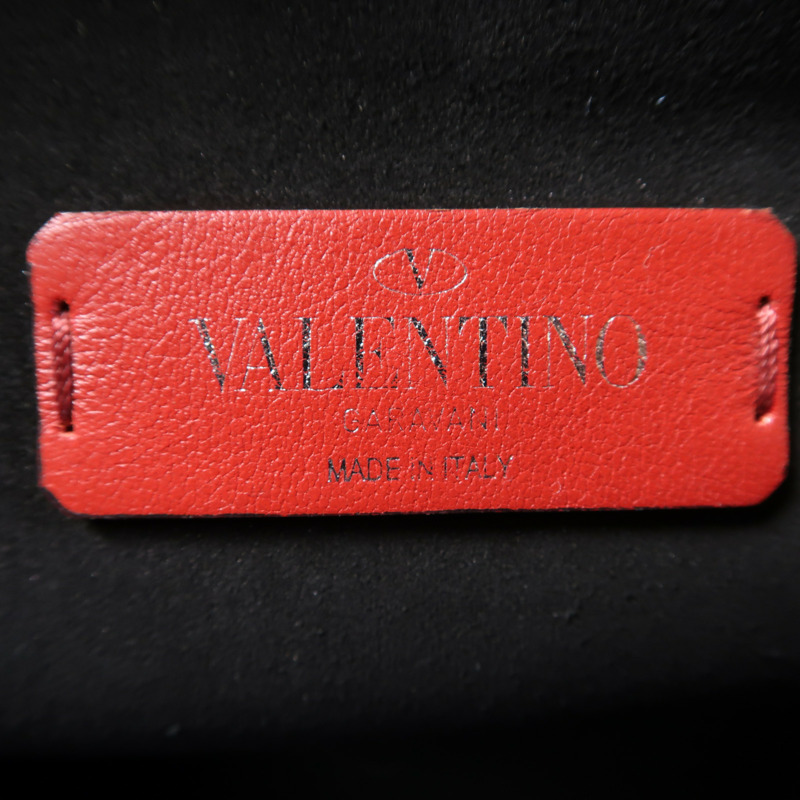 Valentino 皮革VLTN Garavami Cross Bag銀扣肩背袋-5