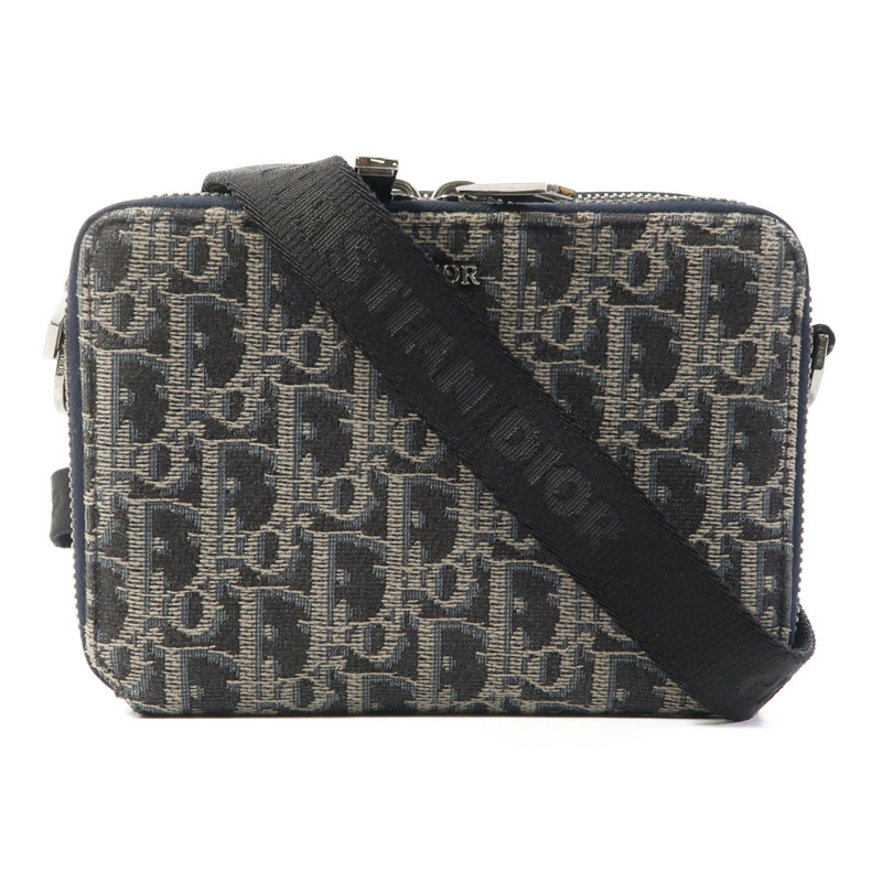Dior Oblique Jacquard Shoulder Bag銀扣肩背袋-0
