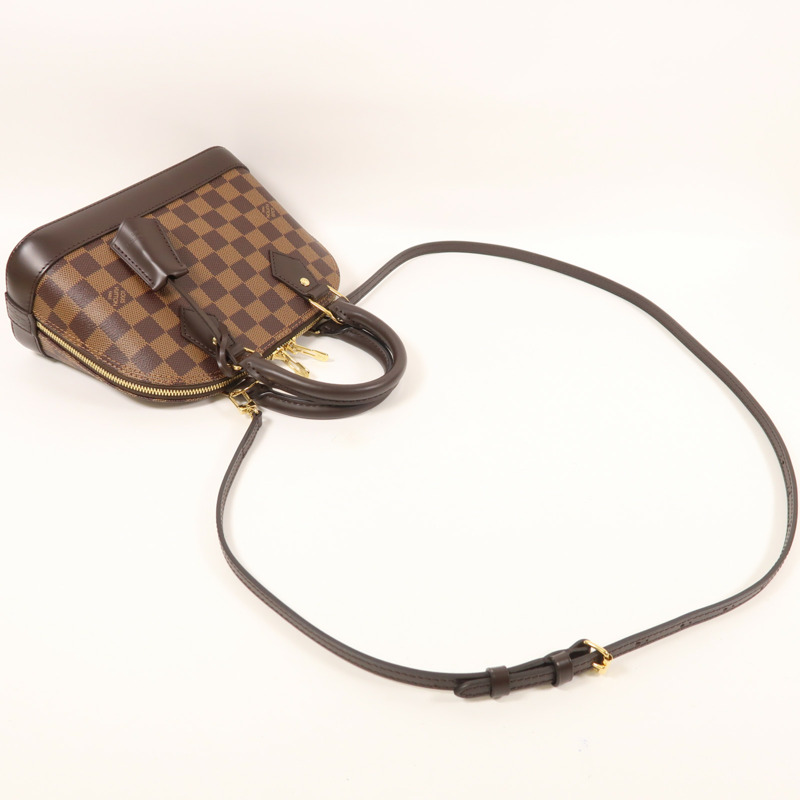 LOUIS VUITTON Damier Alma BB金扣手挽肩背兩用袋-6