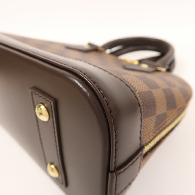 LOUIS VUITTON Damier Alma BB金扣手挽肩背兩用袋-10
