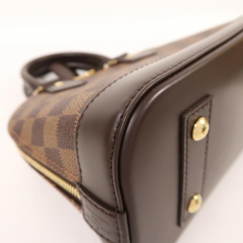 LOUIS VUITTON Damier Alma BB金扣手挽肩背兩用袋-11