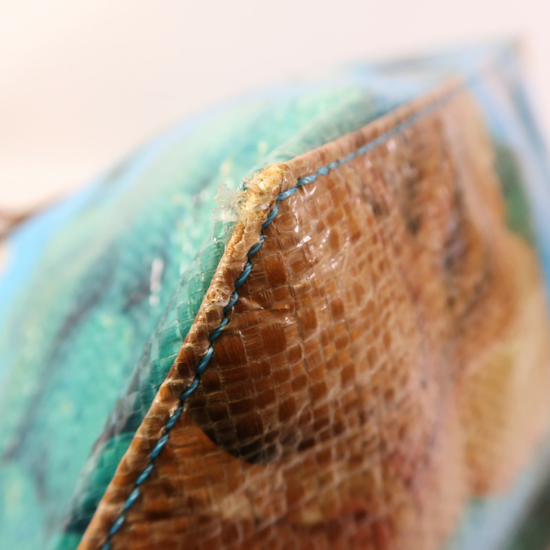 LOEWE 塗層帆布Fold Shopper Sky Blue銀扣手挽袋-9