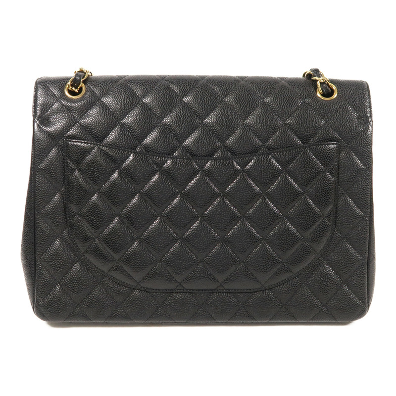 CHANEL 牛皮皮革Maxi Classic金扣鏈帶肩背袋-1