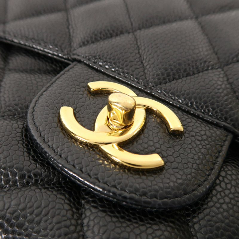CHANEL 牛皮皮革Maxi Classic金扣鏈帶肩背袋-8
