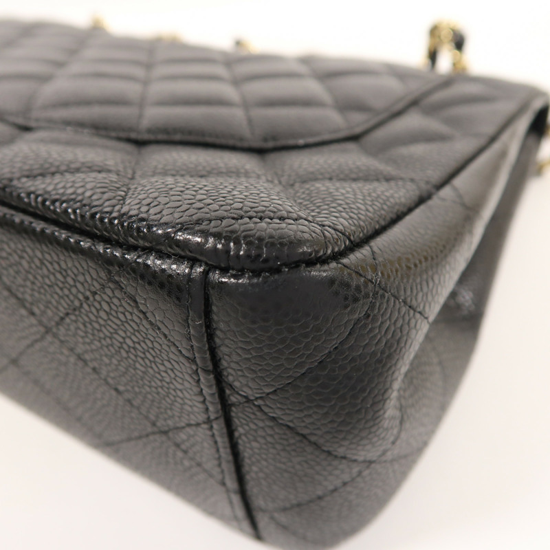 CHANEL 牛皮皮革Maxi Classic金扣鏈帶肩背袋-12