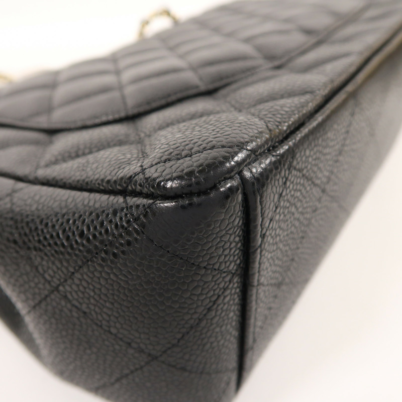 CHANEL 牛皮皮革Maxi Classic金扣鏈帶肩背袋-13