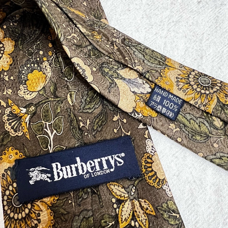 Burberry 花朵葉子領帶(中古)-2