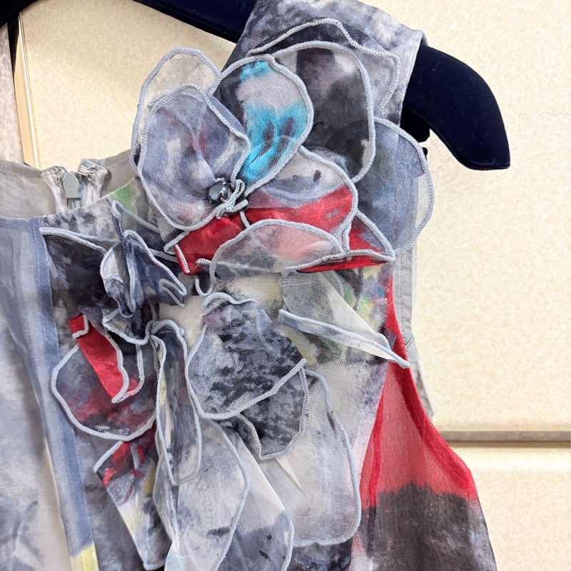27)高美芬正品烏干紗質感洋裝 9號 全新含吊牌原價8680-2