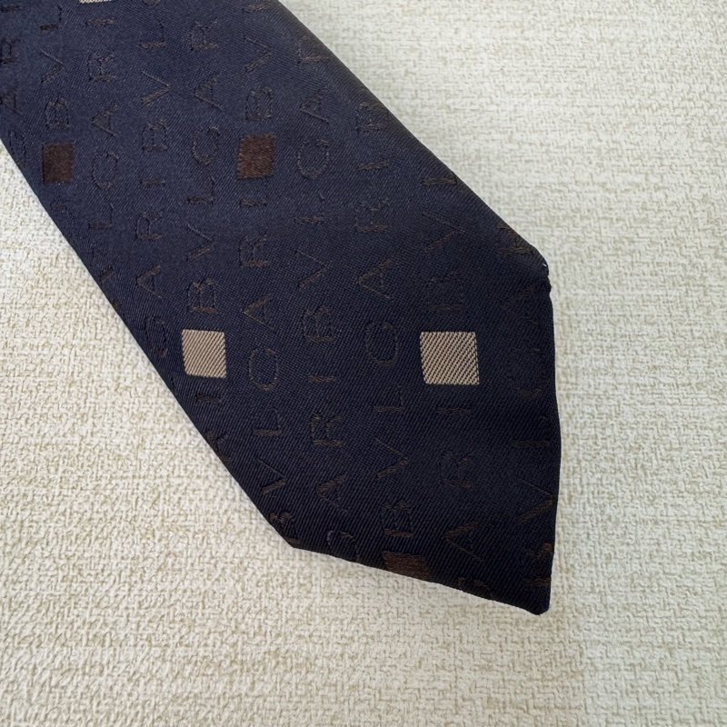 BVLGARI 藍字母logo 領帶 領結 絲綢(中古)-6
