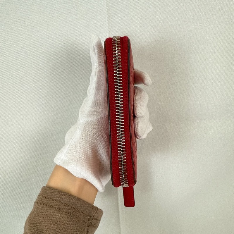 莉亞精品♡Gucci 壓紋卡夾零錢包 紅 二手美包-3