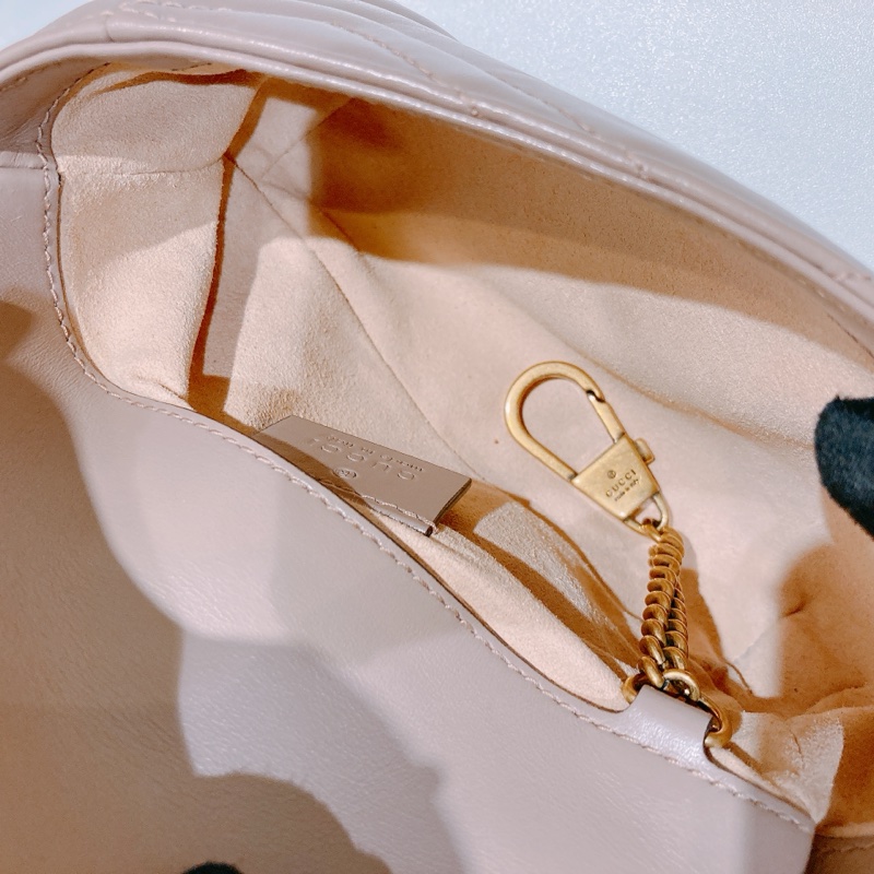 TW4423 GUCCI 古馳迷你經典GG字鍊帶包包MINI GG MARMONT CHAIN BAG CALFSKIN-16