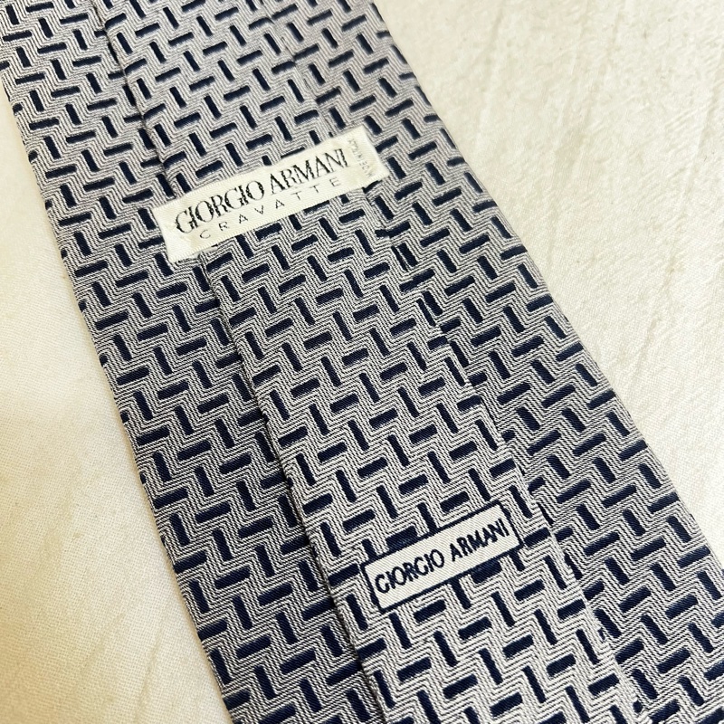 Giorgio Armani 藍色鎖鏈領帶(中古)-1