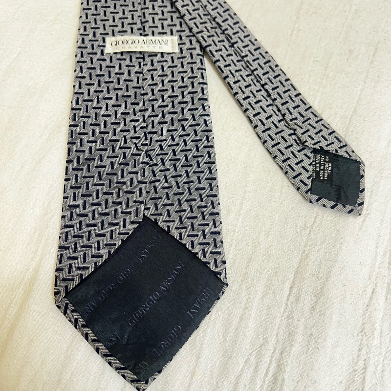 Giorgio Armani 藍色鎖鏈領帶(中古)-2