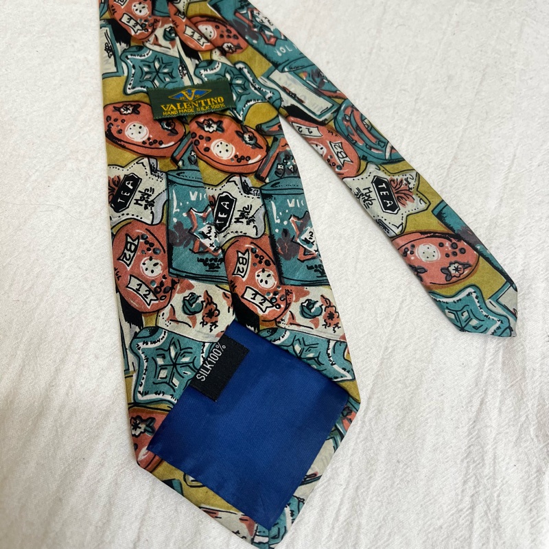 Valentino 復古電話領帶（中古）-2