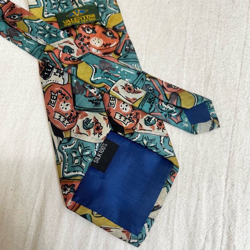 Valentino 復古電話領帶（中古）-4