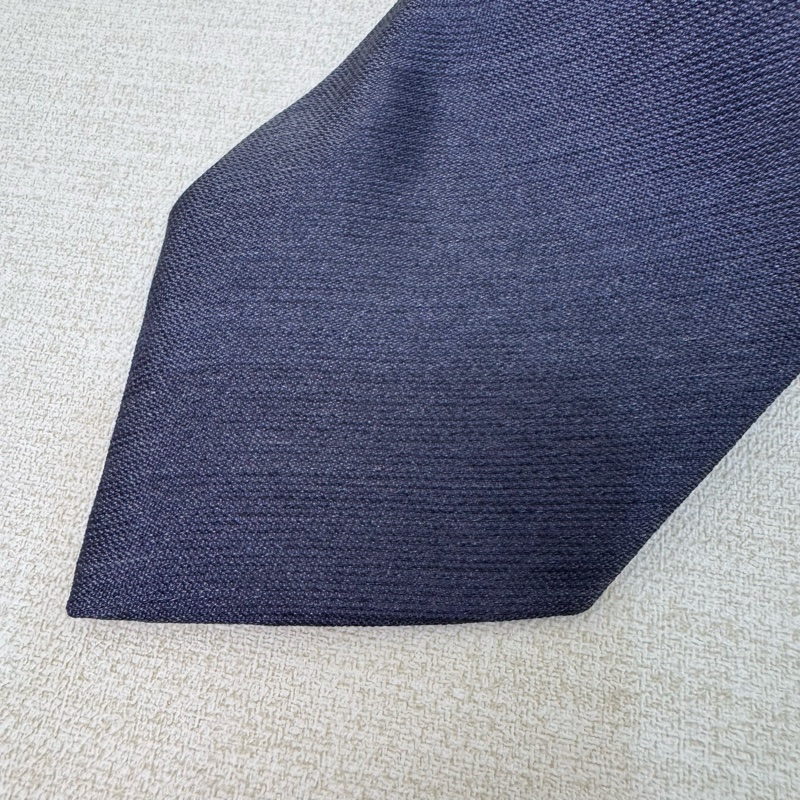 Armani 藍素面 領帶 領結 絲綢（中古）-3