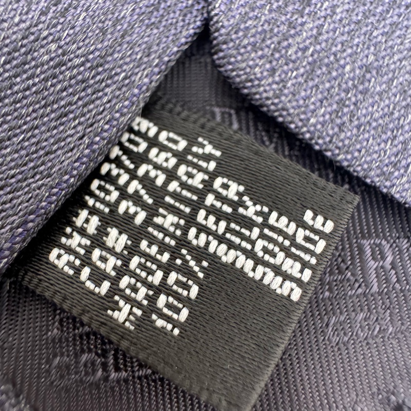 Armani 藍素面 領帶 領結 絲綢（中古）-7