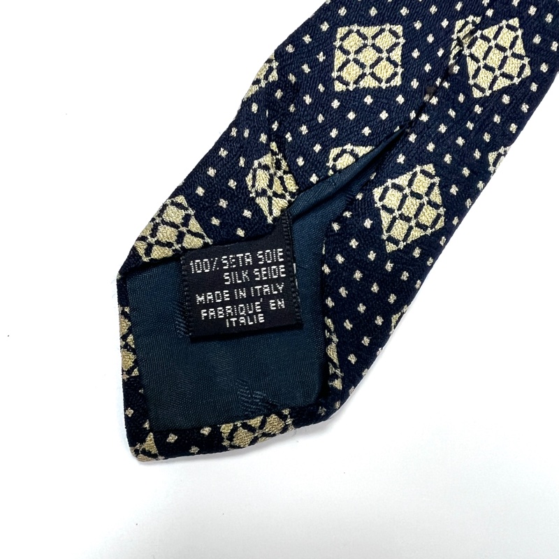 Emporio Armani 男士藏青色絲綢領帶（中古）義大利製-4