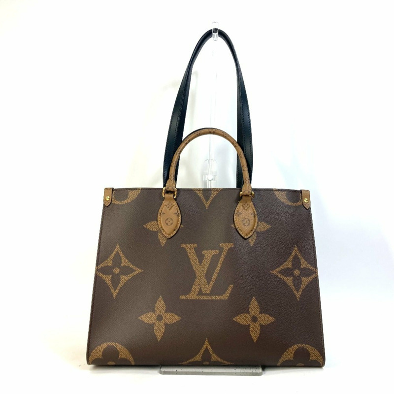 LOUIS VUITTON Monogram Giant On the Go 中型兩用單肩包/托特包 (M45321) 帆布材質，棕色，全新-0