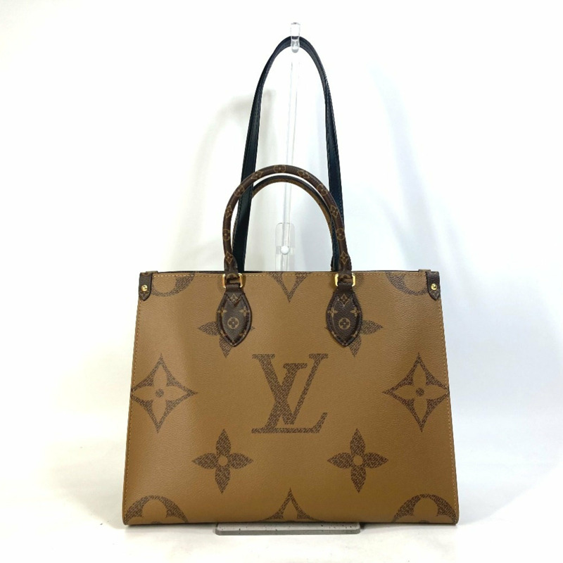 LOUIS VUITTON Monogram Giant On the Go 中型兩用單肩包/托特包 (M45321) 帆布材質，棕色，全新-1