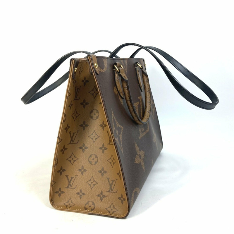LOUIS VUITTON Monogram Giant On the Go 中型兩用單肩包/托特包 (M45321) 帆布材質，棕色，全新-2