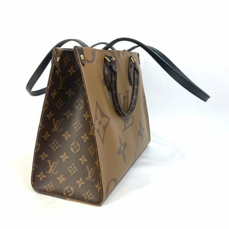 LOUIS VUITTON Monogram Giant On the Go 中型兩用單肩包/托特包 (M45321) 帆布材質，棕色，全新-3