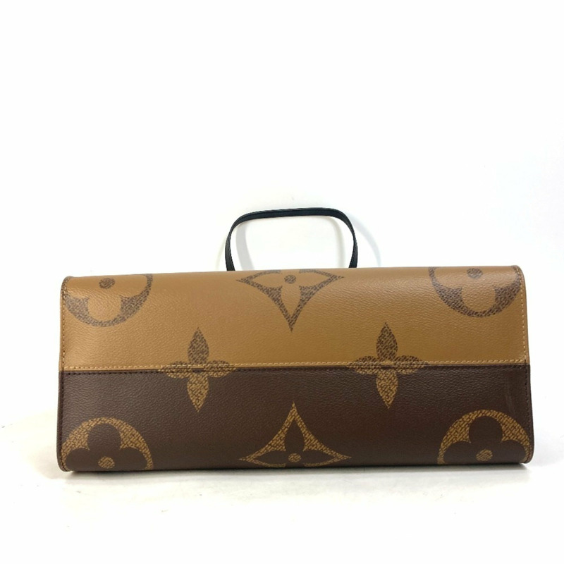 LOUIS VUITTON Monogram Giant On the Go 中型兩用單肩包/托特包 (M45321) 帆布材質，棕色，全新-4