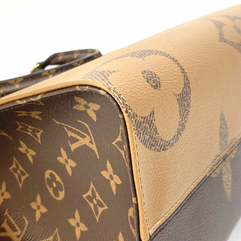 LOUIS VUITTON Monogram Giant On the Go 中型兩用單肩包/托特包 (M45321) 帆布材質，棕色，全新-5