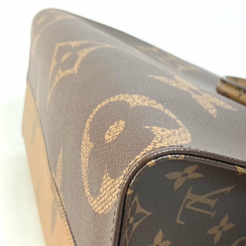 LOUIS VUITTON Monogram Giant On the Go 中型兩用單肩包/托特包 (M45321) 帆布材質，棕色，全新-7
