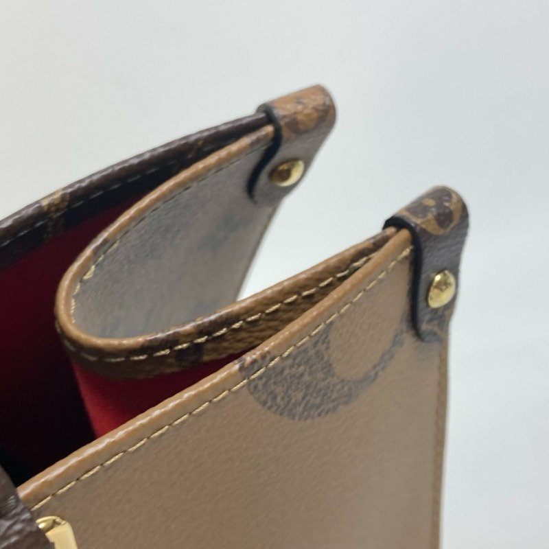 LOUIS VUITTON Monogram Giant On the Go 中型兩用單肩包/托特包 (M45321) 帆布材質，棕色，全新-9