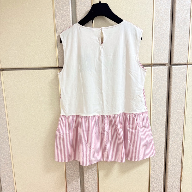 全新Weekend Maxmara正品粉色條紋上衣 寬鬆版S-L皆可穿-1