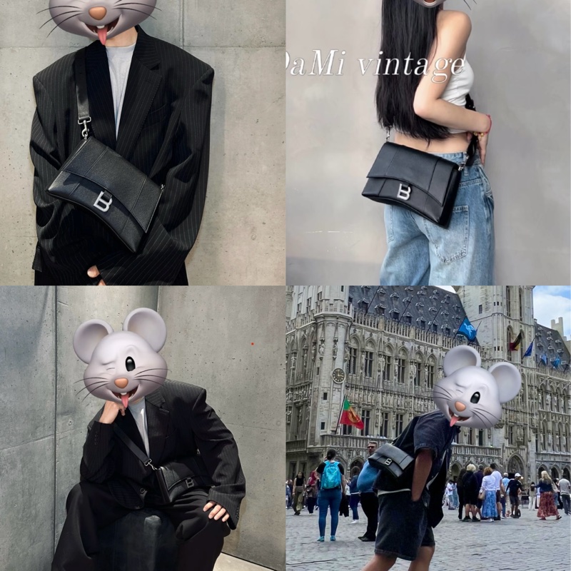 (已售出)BALENCIAGA 巴黎世家 downtown系列 沙漏包 黑銀-2