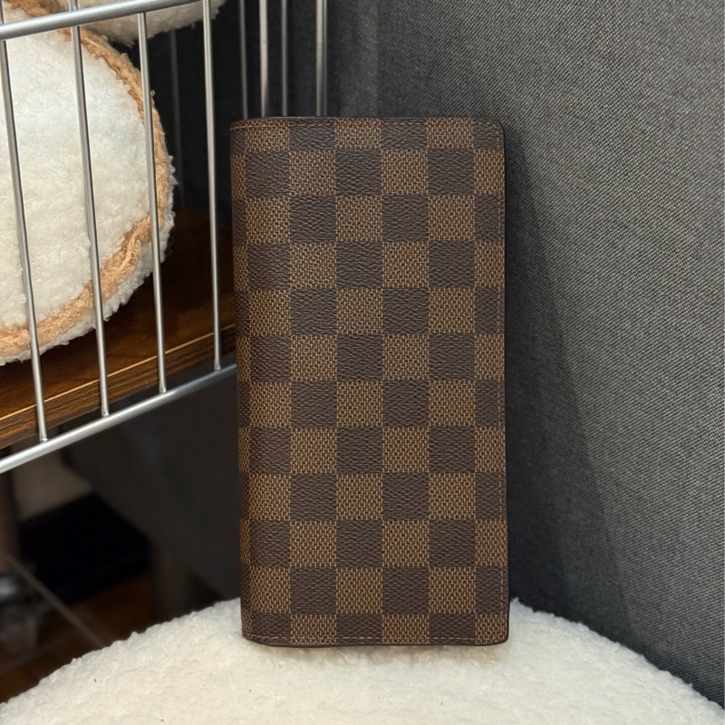lv棋盤格對開長夾-0