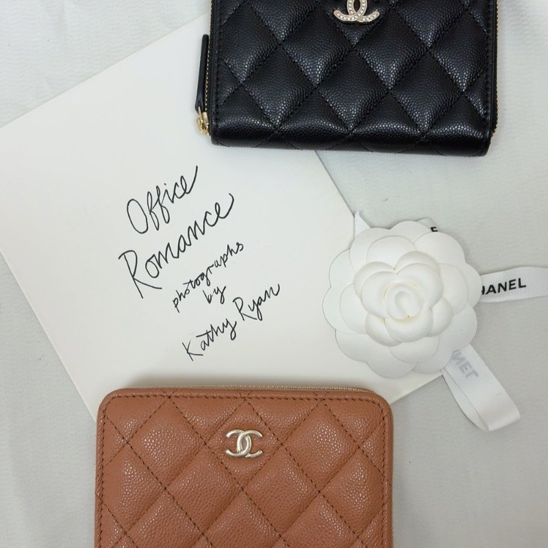 香奈兒 CHANEL 新款 大ㄇ拉 奶茶色大ㄇ拉錢包-2