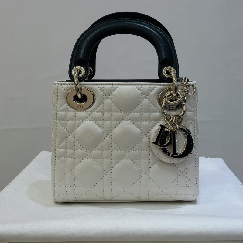 Dior 白羊皮黑把手 Mini Lady Dior-0