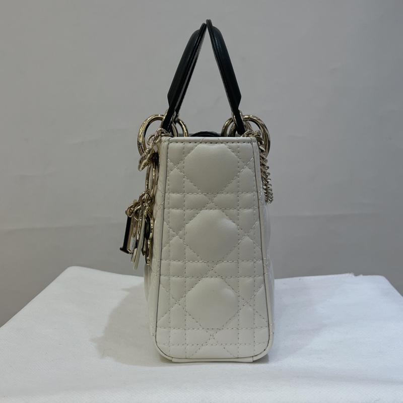 Dior 白羊皮黑把手 Mini Lady Dior-2