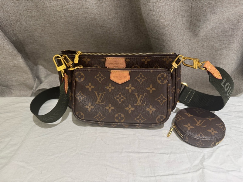 Louis Vuitton 五合一 麻將包 綠色揹袋款 M44813-6