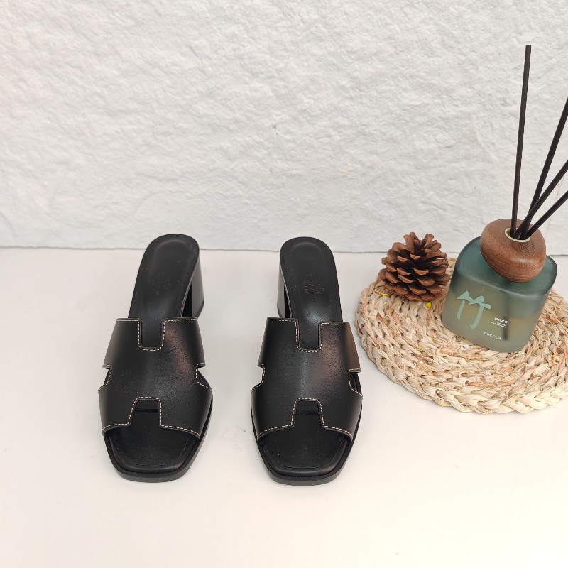 Hermes 愛馬仕 黑色H 高跟鞋 36碼-0