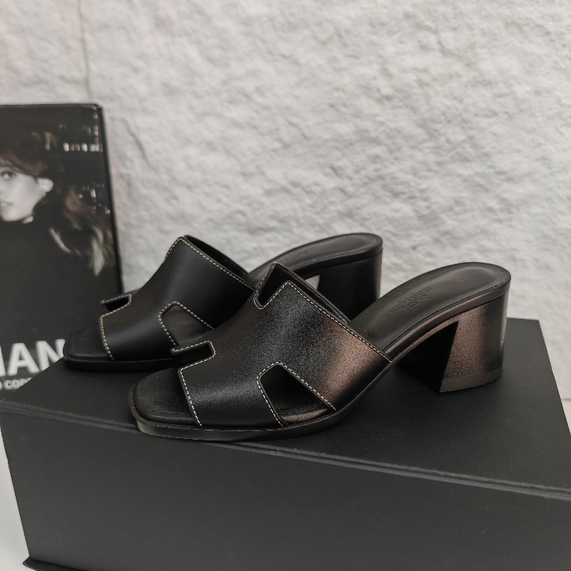 Hermes 愛馬仕 黑色H 高跟鞋 36碼-1