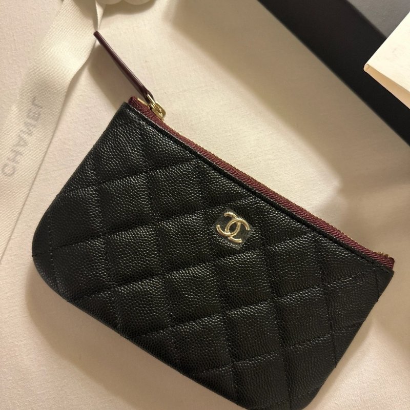 Chanel 香奈兒 一字拉鍊零錢包-5