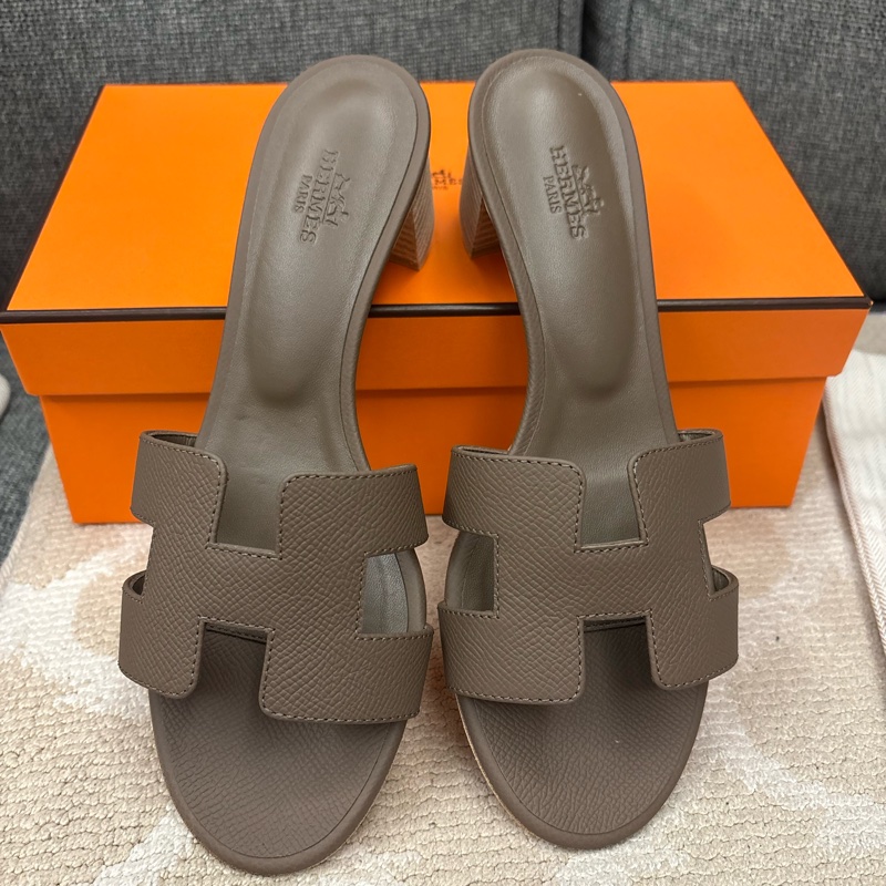 HERMES 涼鞋 美鞋 37號 大象灰-1