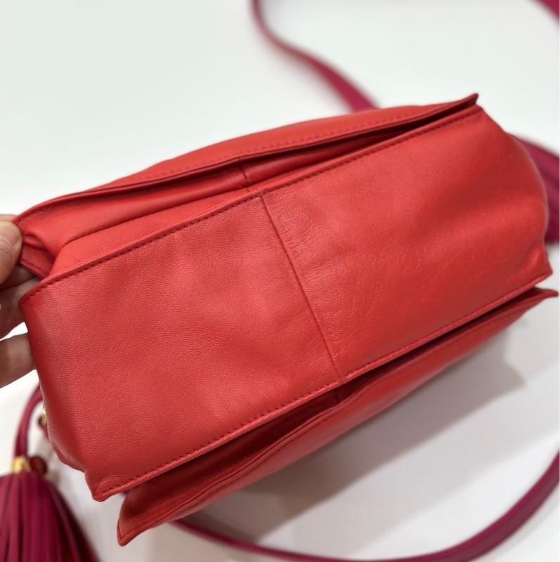 Loewe Flamenco 胭脂紅 福袋包 斜背包 肩背包 側背包 手提包-5