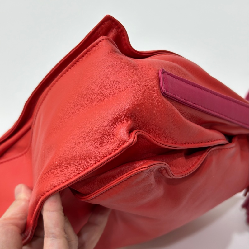 Loewe Flamenco 胭脂紅 福袋包 斜背包 肩背包 側背包 手提包-11