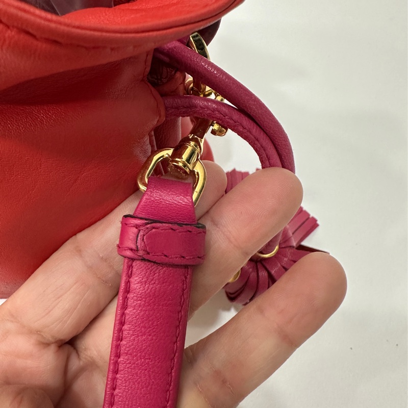 Loewe Flamenco 胭脂紅 福袋包 斜背包 肩背包 側背包 手提包-15