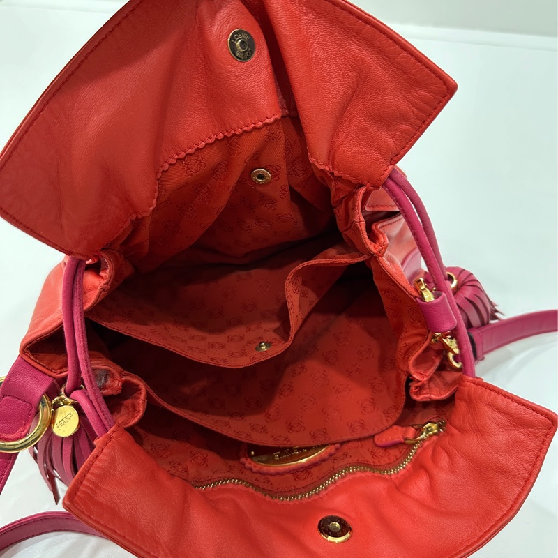 Loewe Flamenco 胭脂紅 福袋包 斜背包 肩背包 側背包 手提包-18