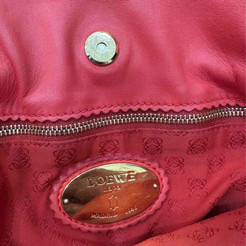 Loewe Flamenco 胭脂紅 福袋包 斜背包 肩背包 側背包 手提包-19