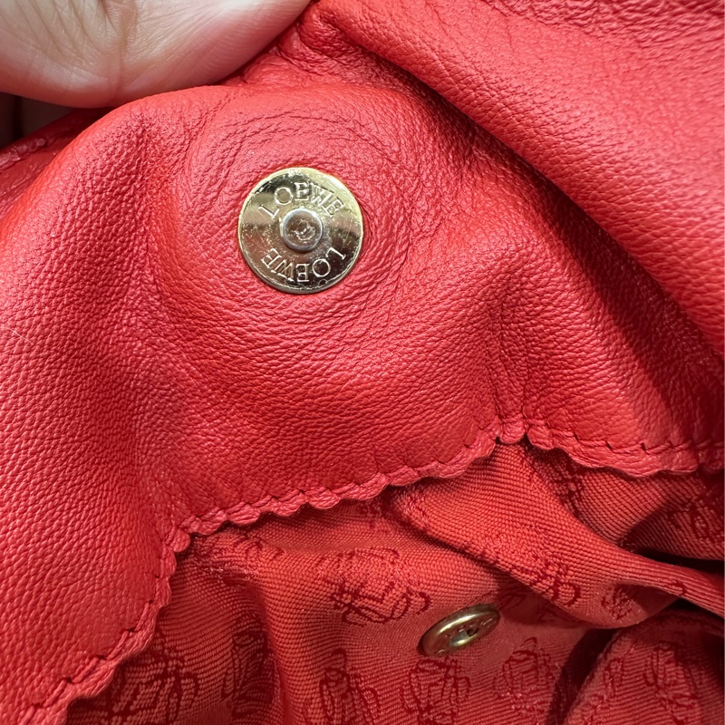 Loewe Flamenco 胭脂紅 福袋包 斜背包 肩背包 側背包 手提包-21