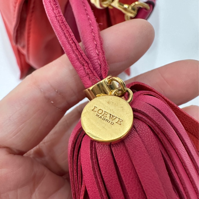 Loewe Flamenco 胭脂紅 福袋包 斜背包 肩背包 側背包 手提包-23