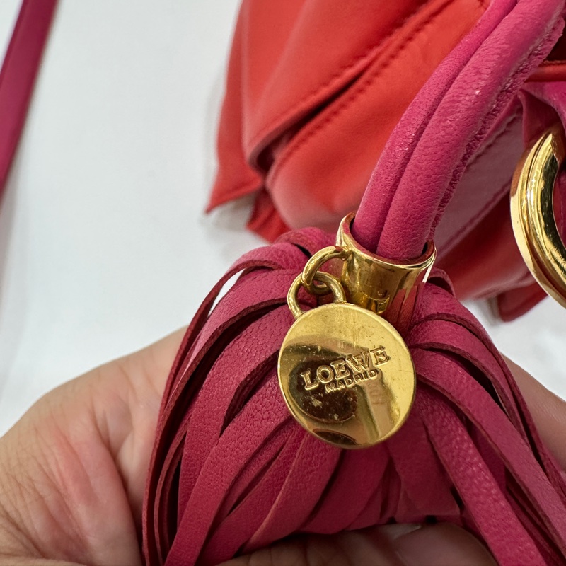 Loewe Flamenco 胭脂紅 福袋包 斜背包 肩背包 側背包 手提包-24